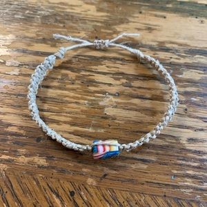 NEW HANDMADE ONE-OF-A-KIND Hemp Bracelet with Clay Bead